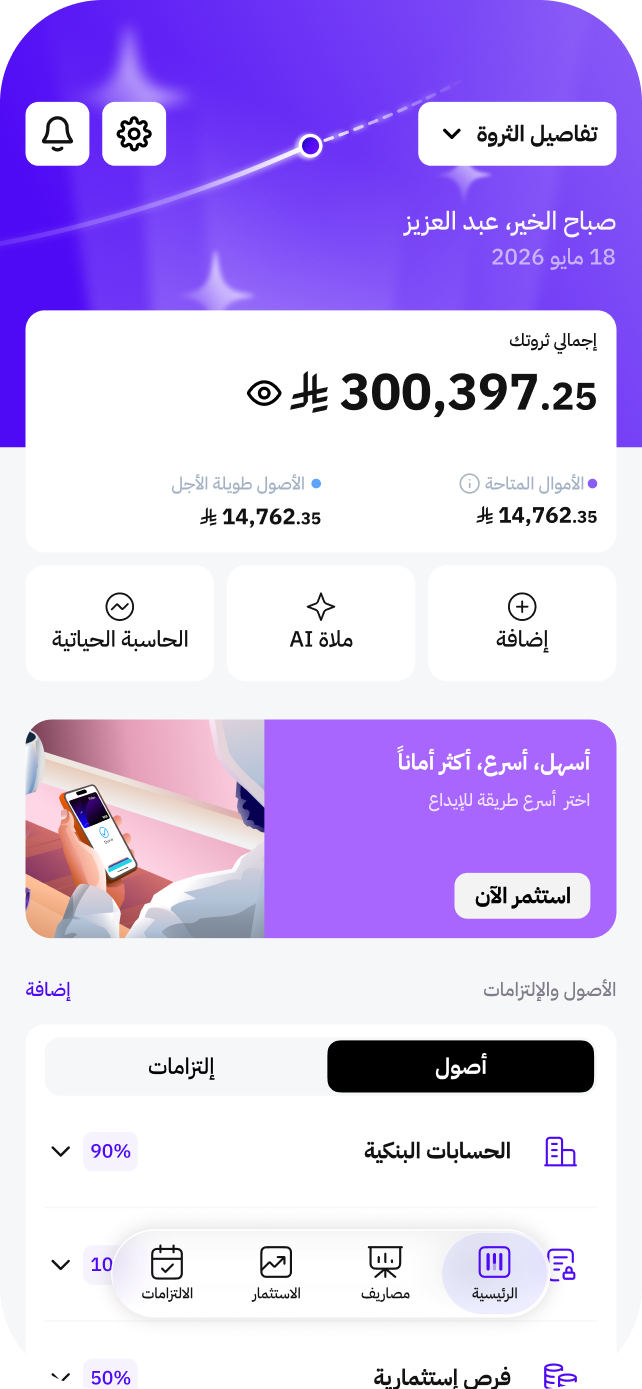 ادر ثروتك بكل وضوح